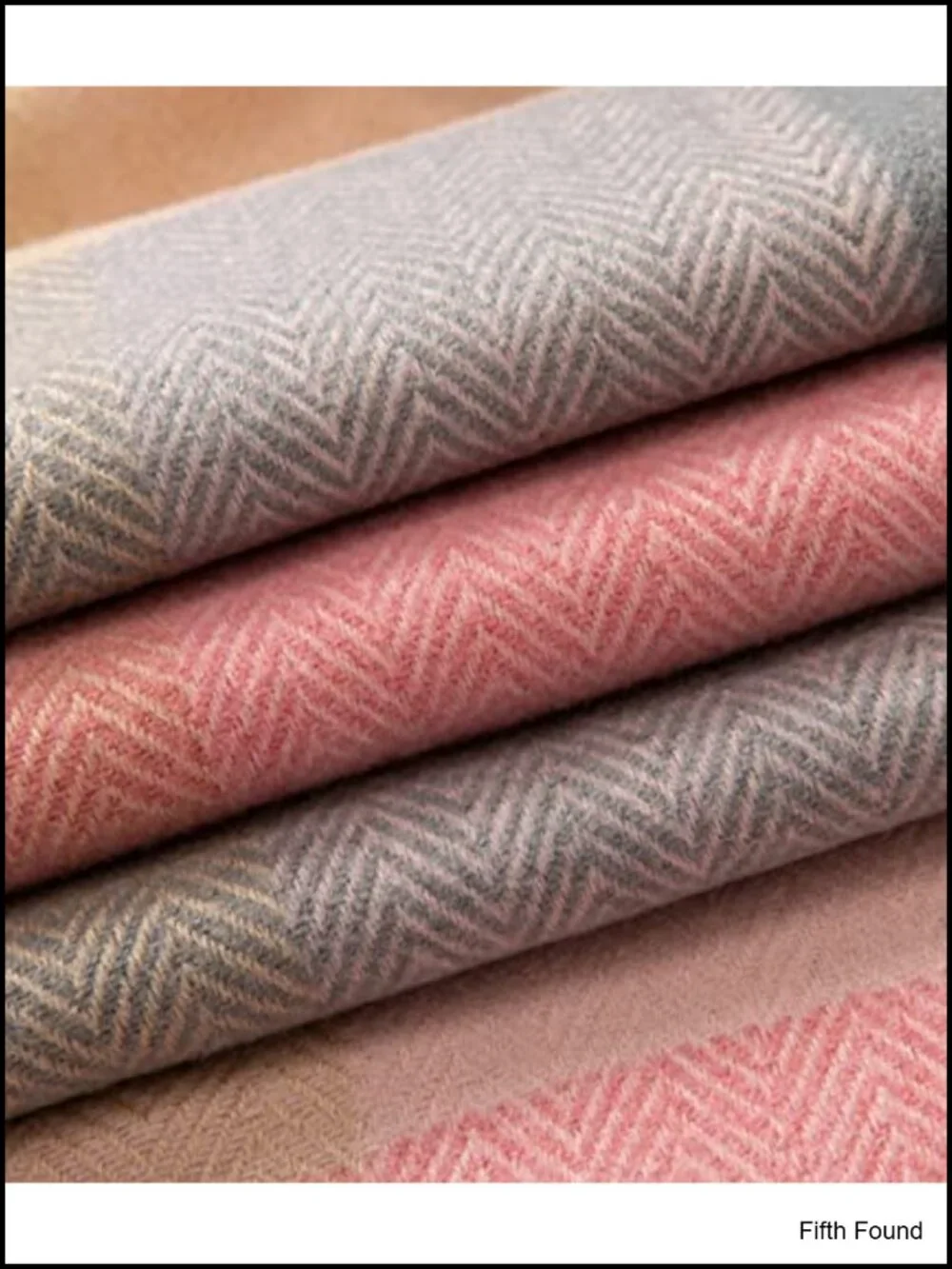Wool Blend Scarf Cashmere Feel Winter Plaid Shawl Wrap with Gift Box